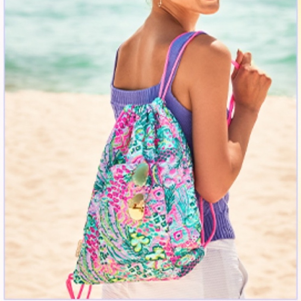 Lilly Pulitzer Quilted String Backpack